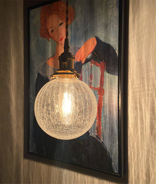 Crackle Glass Pendant Light