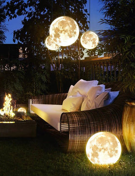 Outdoor Moon Textured chandelier