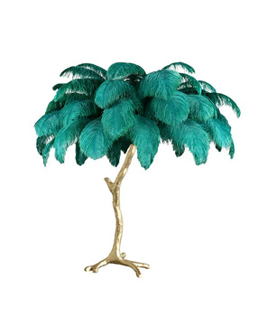 Ostrich Feather Table Lamp
