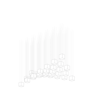 Square Multi Crystal Light Pendant Chandelier