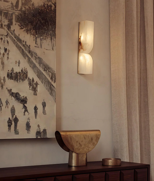 Up Down alabster Wall Sconce