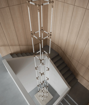 Crystal Grid Bespoken Chandelier