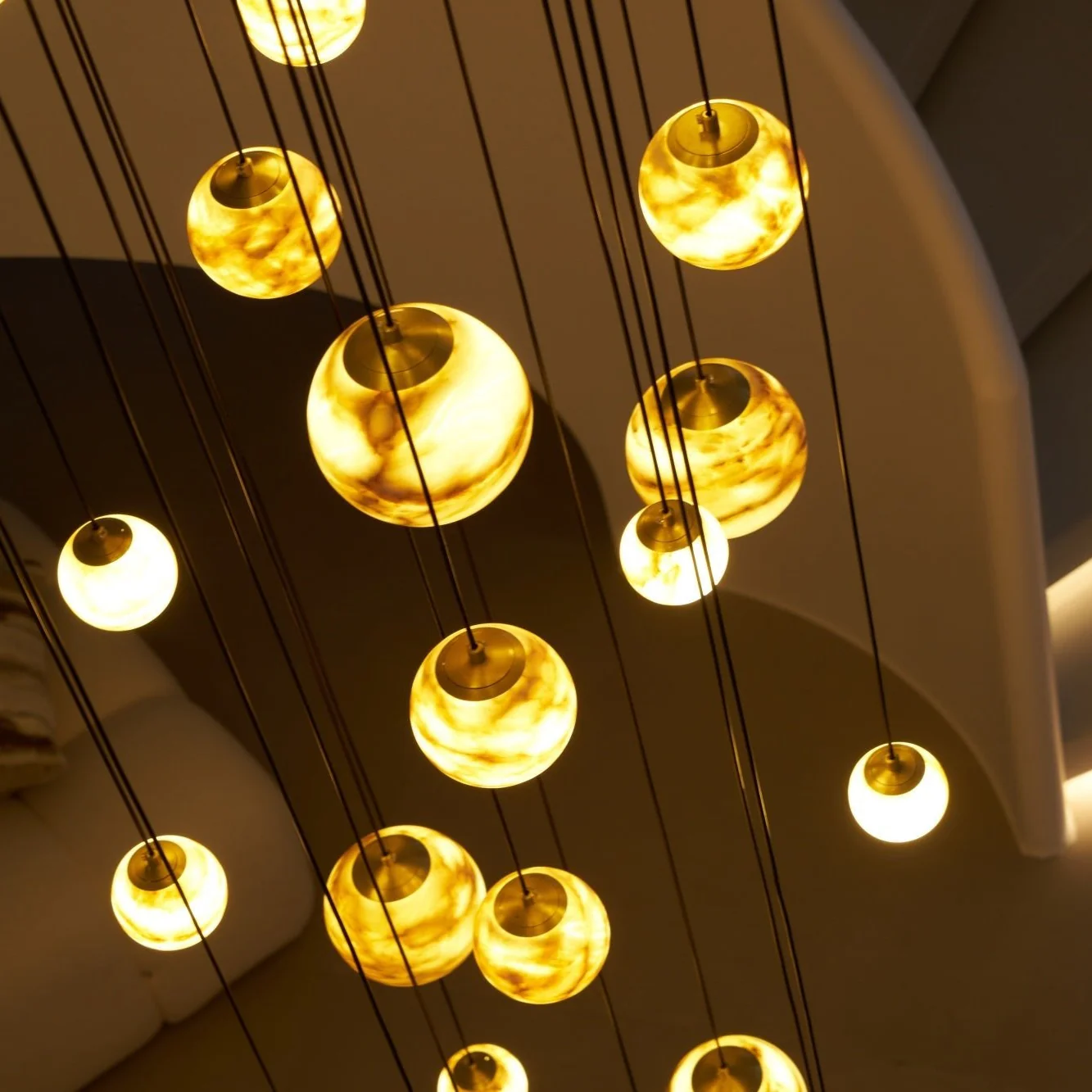 Cascading Art Statement Chandelier