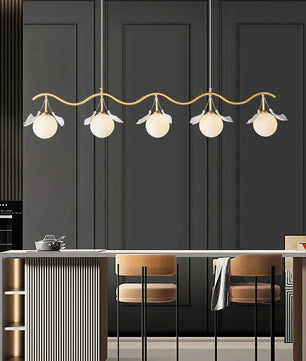 Allanie Gingko Long Chandelier
