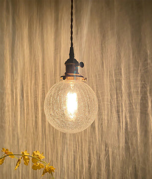 Crackle Glass Pendant Light