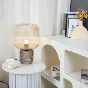 Oval Glass Table Lamp