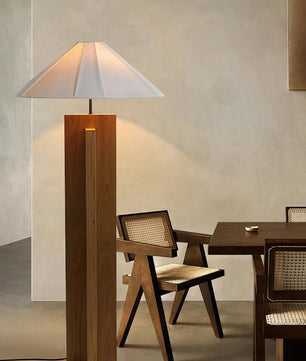 Crossbase Wood Floor Lamp