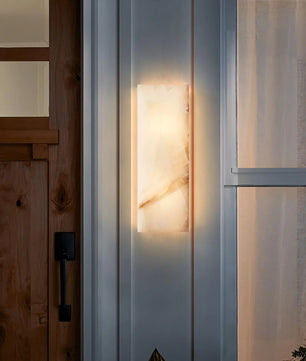 Rectangular Alabaster Wall Sconce
