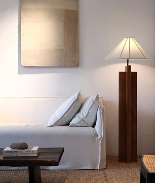 Crossbase Wood Floor Lamp