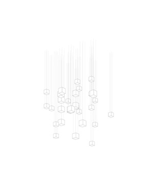 Square Multi Crystal Light Pendant Chandelier