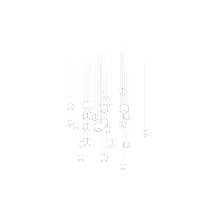 Square Multi Crystal Light Pendant Chandelier