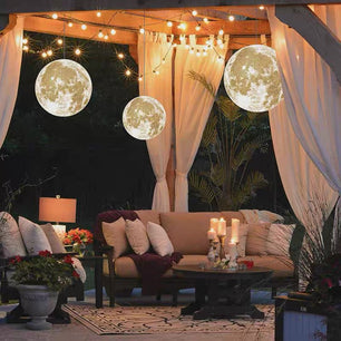 Outdoor Moon Textured chandelier