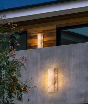 Rectangular Alabaster Wall Sconce