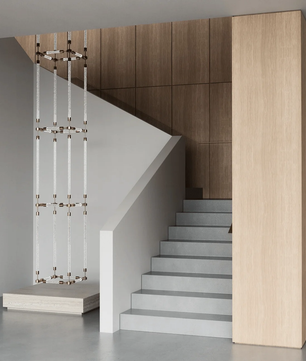 Crystal Grid Bespoken Chandelier