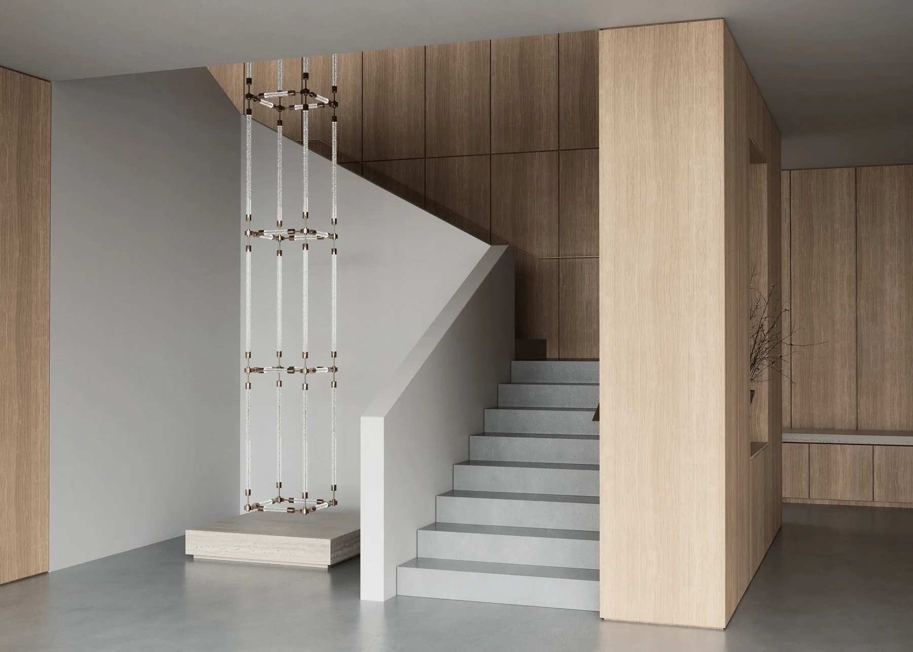 Crystal Grid Bespoken Chandelier