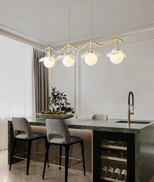 Allanie Gingko Long Chandelier