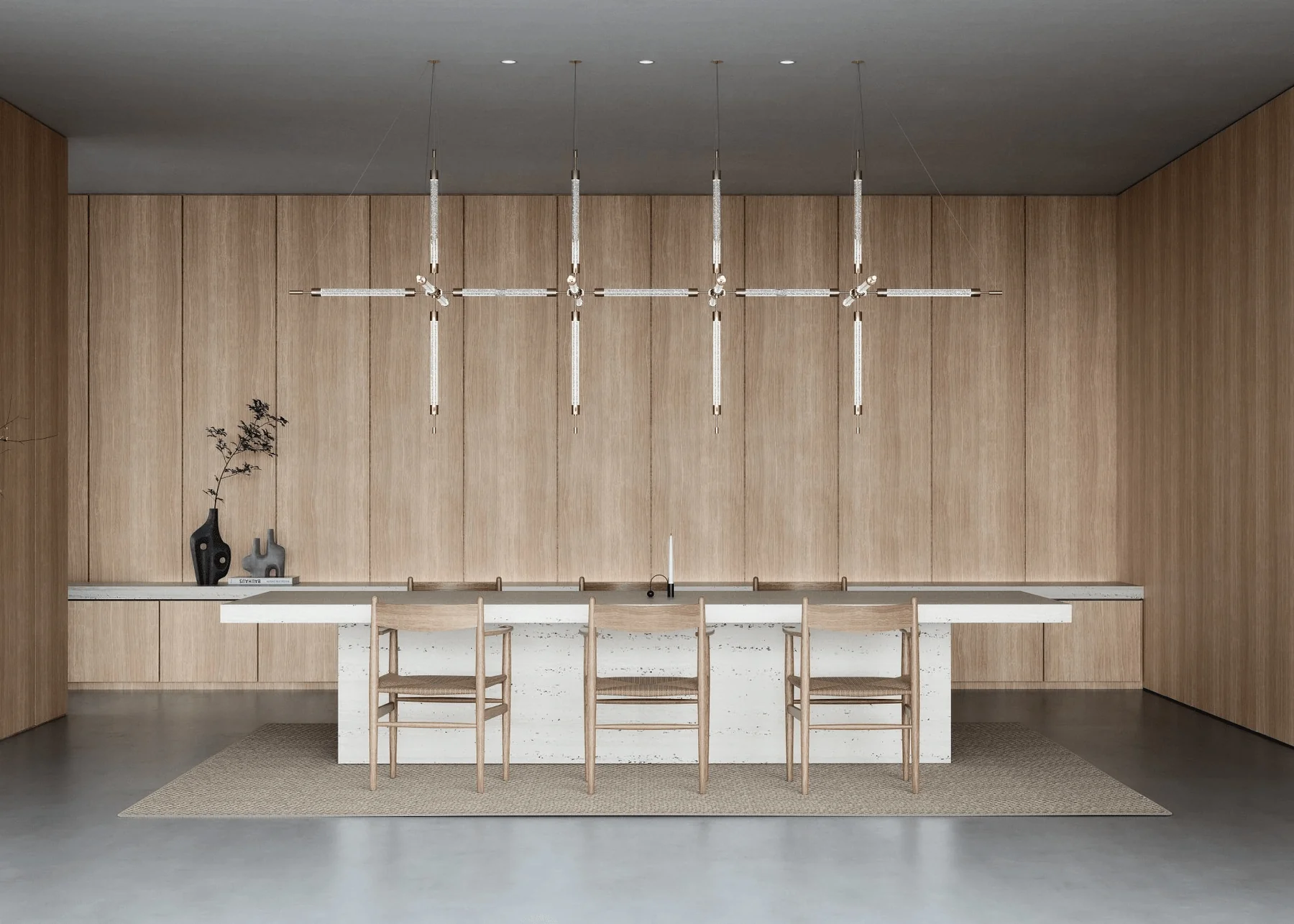 Crystal Grid Bespoken Chandelier