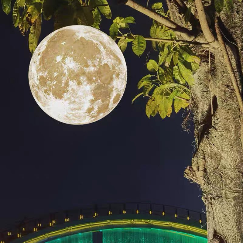 Outdoor Moon Textured chandelier
