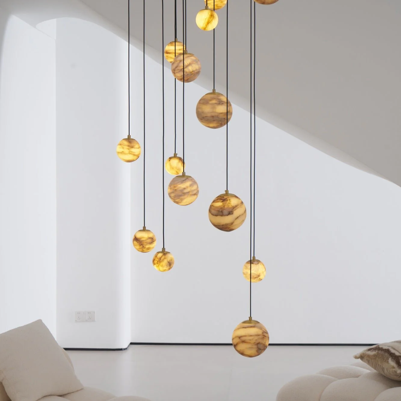 Cascading Art Statement Chandelier