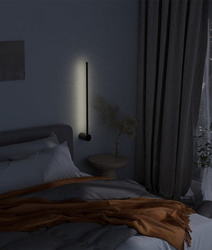 مصباح حائط LED خطي صناعي أسود قابل للتعتيم S76