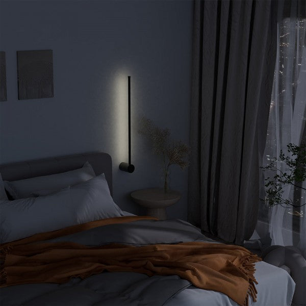 مصباح حائط LED خطي صناعي أسود قابل للتعتيم S76