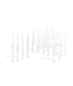 Square Multi Crystal Light Pendant Chandelier