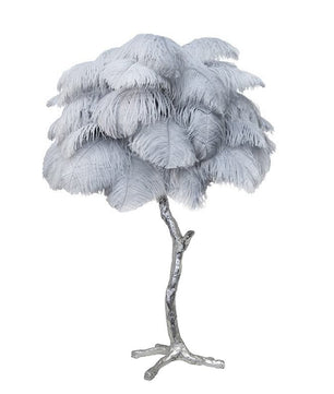Ostrich Feather Table Lamp