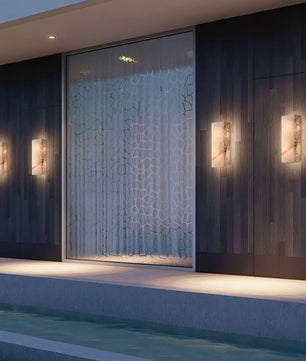 Rectangular Alabaster Wall Sconce