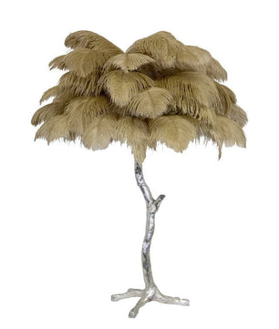 Ostrich Feather Table Lamp