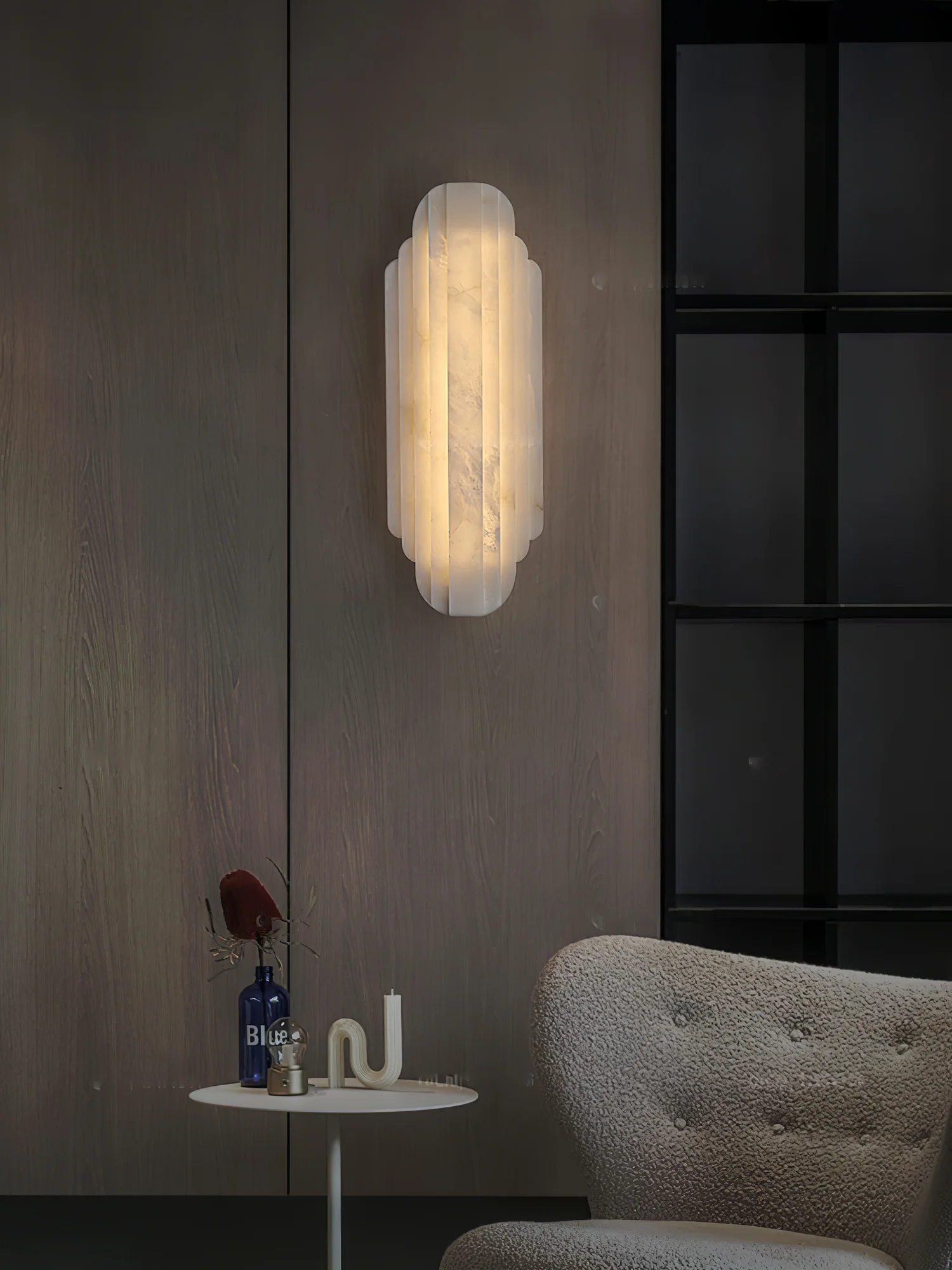 Contemporary Alabaster Wall Sconce