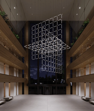 Crystal Grid Bespoken Chandelier