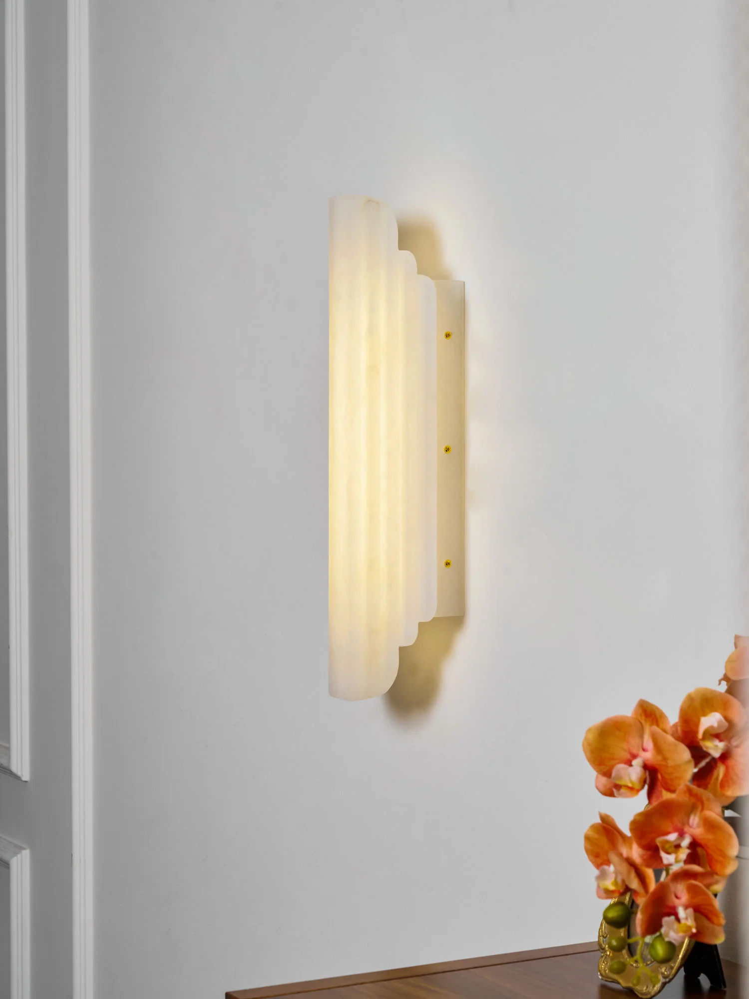 Contemporary Alabaster Wall Sconce