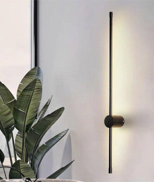 مصباح حائط LED خطي صناعي أسود قابل للتعتيم S76