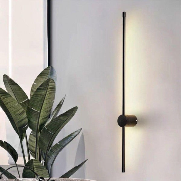 مصباح حائط LED خطي صناعي أسود قابل للتعتيم S76