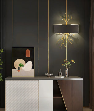 Brass Branch Wall Lamp