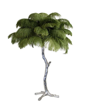 Ostrich Feather Table Lamp