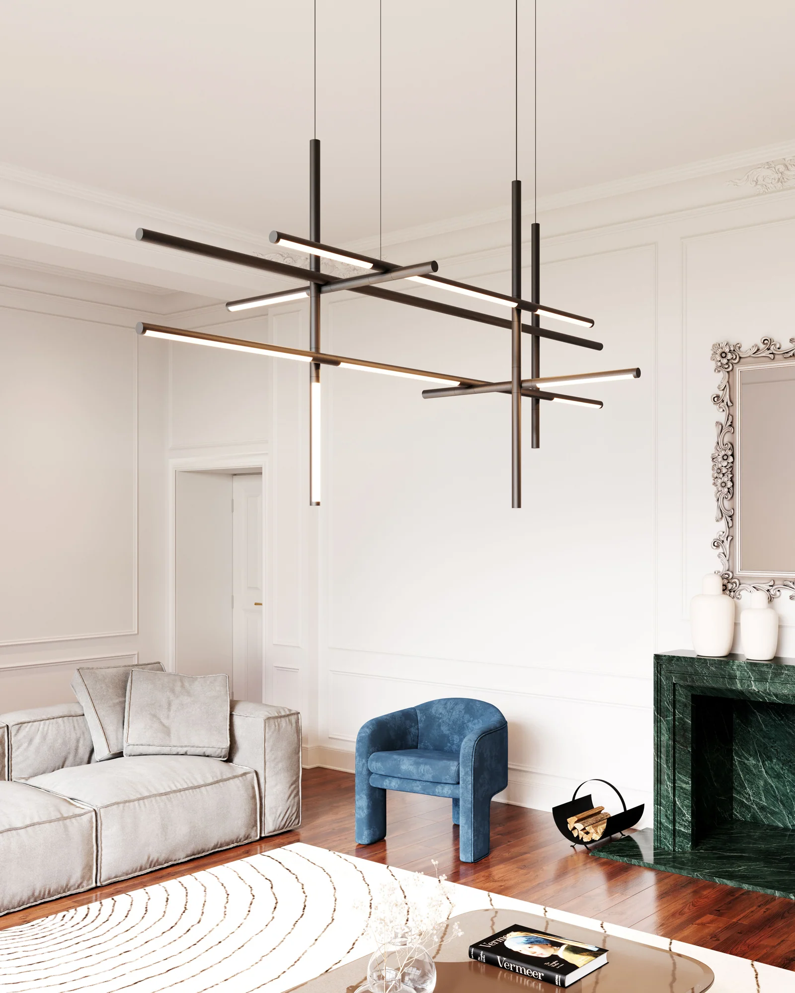Geometric Linear Pendant Lights