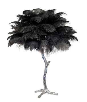 Ostrich Feather Table Lamp