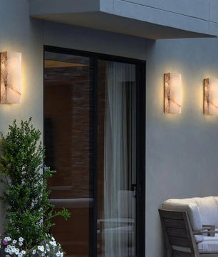 Rectangular Alabaster Wall Sconce
