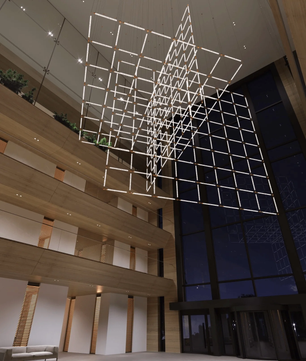 Crystal Grid Bespoken Chandelier