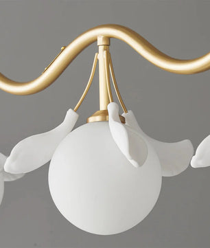 Allanie Gingko Long Chandelier