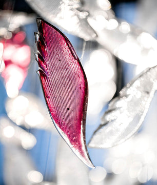Flying Glass Feather Chandelier