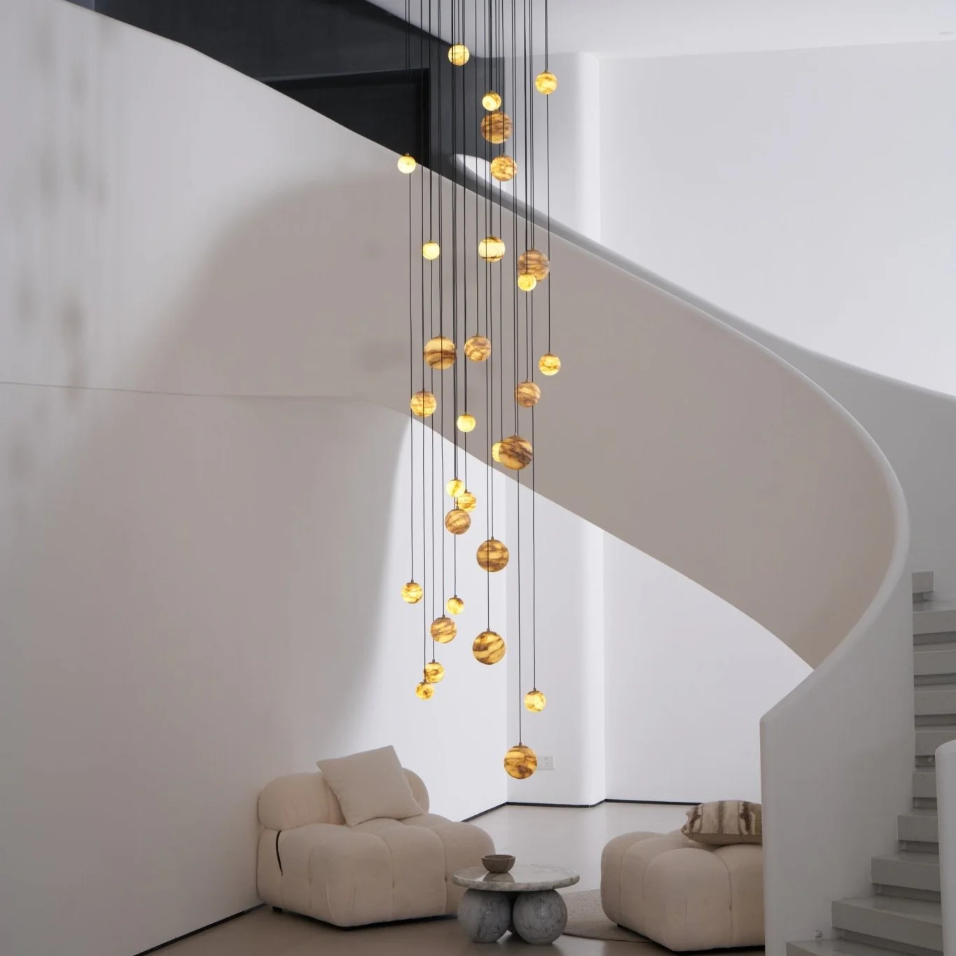 Cascading Art Statement Chandelier