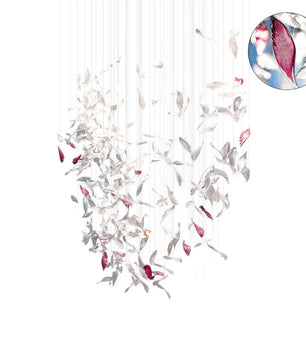 Flying Glass Feather Chandelier