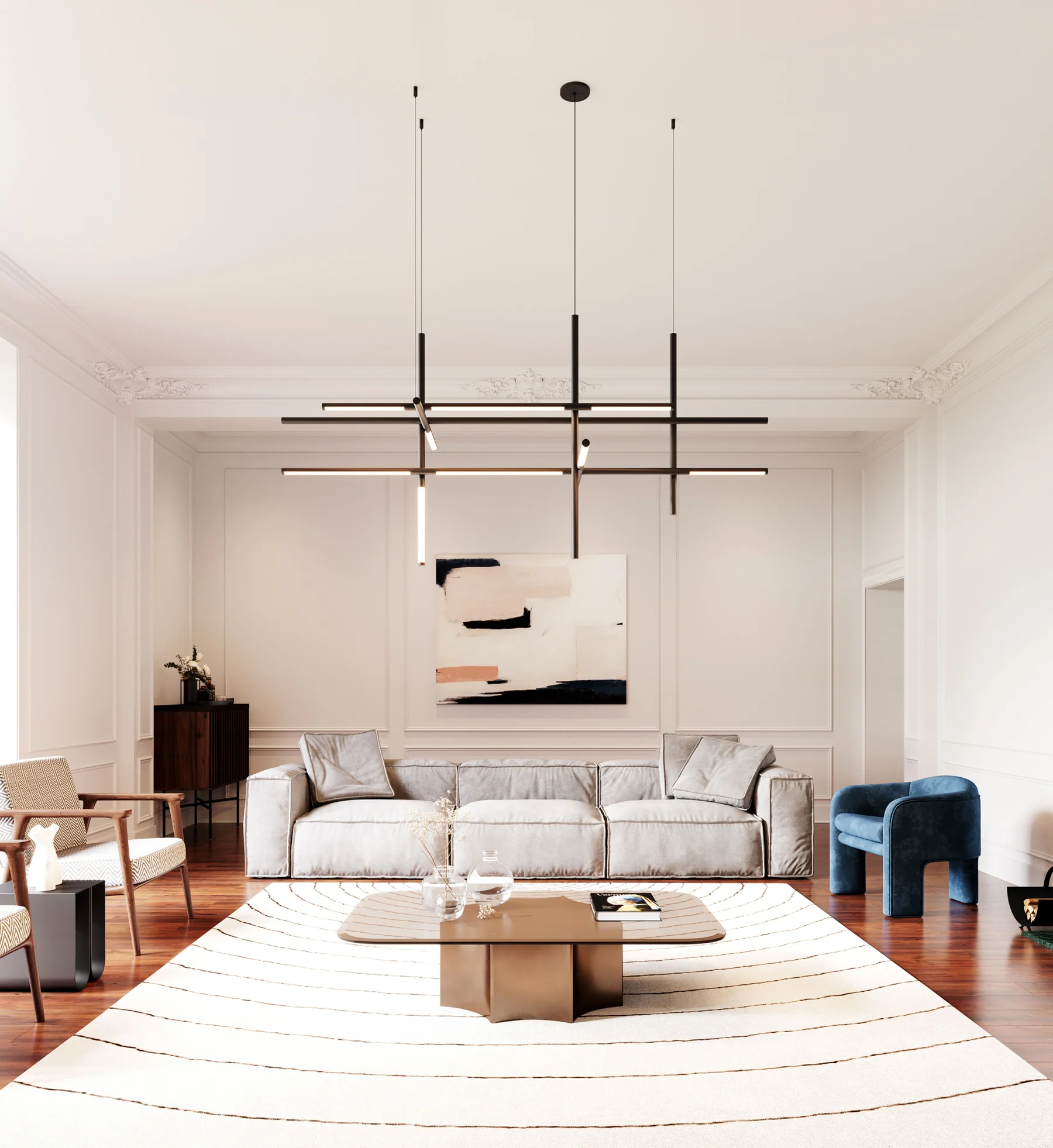 Geometric Linear Pendant Lights