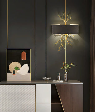 Brass Branch Wall Lamp