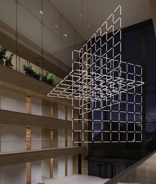 Crystal Grid Bespoken Chandelier