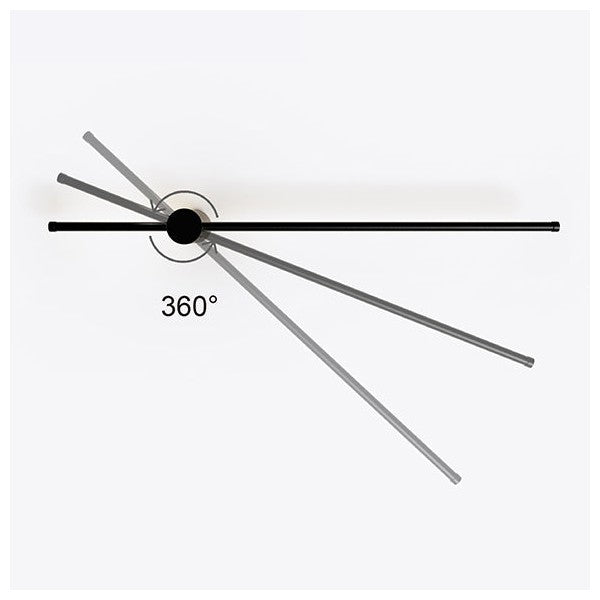 مصباح حائط LED خطي صناعي أسود قابل للتعتيم S76