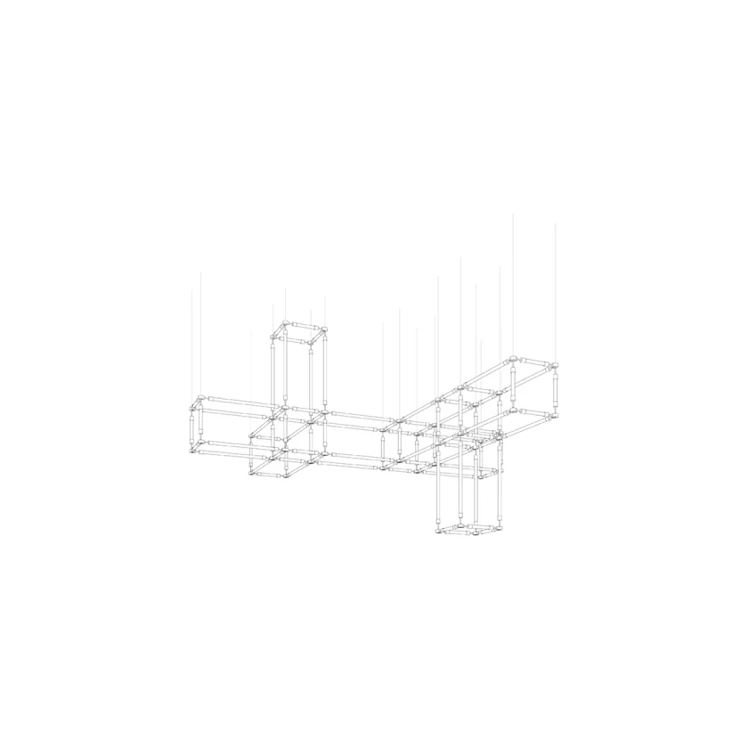 Crystal Grid Bespoken Chandelier