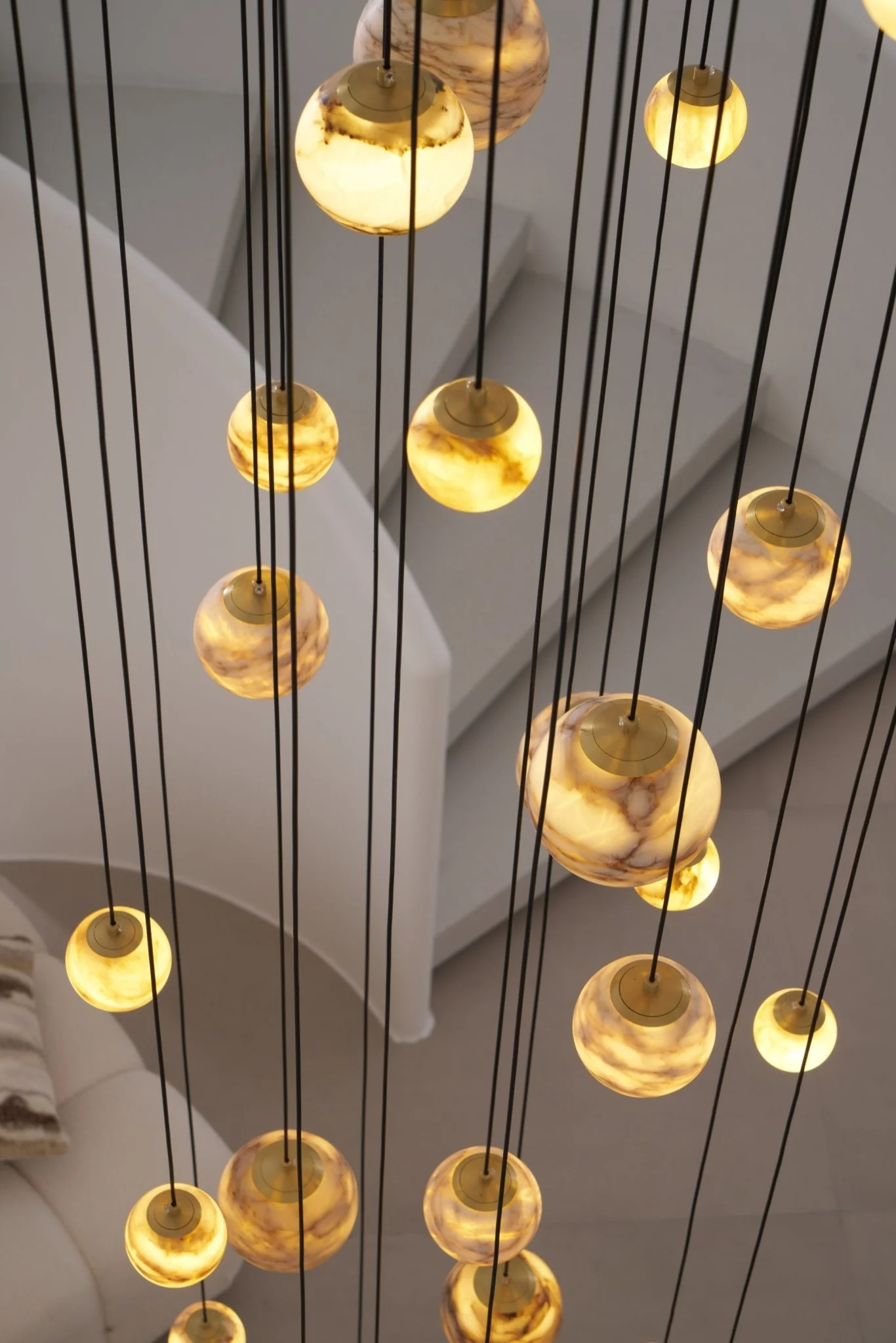 Cascading Art Statement Chandelier